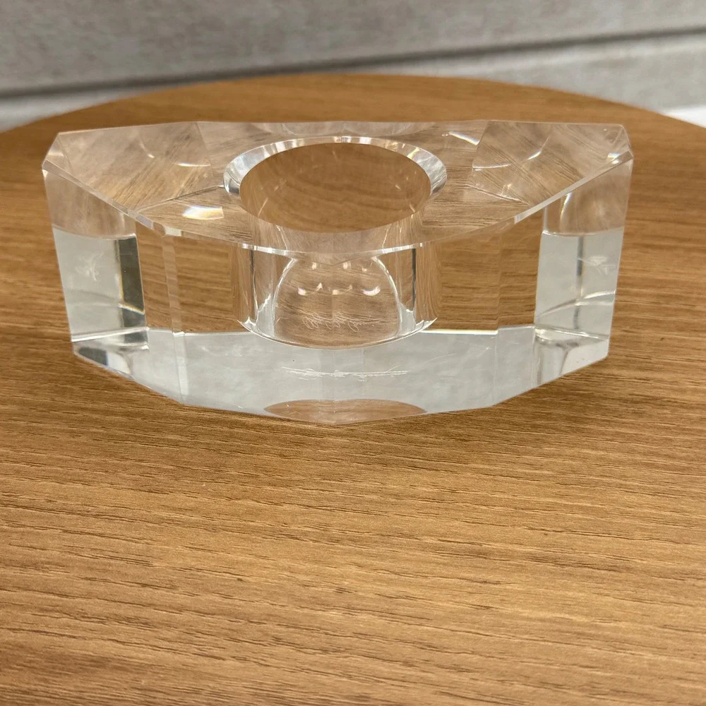 OLEG‎ CASSINI MCM Crystal Tea Light Candle Holder Votive 5